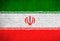 Iran flag painted on brick wall. National country flag background photo