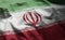 Iran Flag Rumpled Close Up