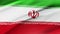 Iran flag waving in wind video footage  Realistic Iran Flag background. Iran Flag Looping Closeup