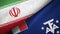 Iran and French Southern and Antarctic Lands two flags textile cloth