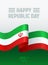 Iran Independence Day Banner Template with National Flag. Iranian Happy Republic Day Background for Flyer, Poster