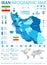 Iran - infographic map and flag - Detailed Vector Illustration
