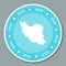 Iran, Islamic Republic Of label flat sticker.