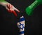 Iran, Israel and Saudi Arabia relationships: hands showing rock-paper-scissors.