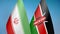 Iran and Kenya two flags