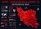 Iran Map - Coronavirus COVID-19 Infographic Vector
