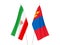 Iran and Mongolia flags