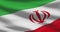 Iran national flag footage. Iranian waving country flag on wind