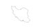 Iran outline map country shape state symbol national borders