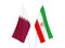 Iran and Qatar flags