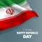 Iran republic day greeting card, banner, vector illustration