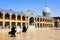 Iran, Shiraz, Mausoleum Shah Cheragh - September 17, 2016: Local people in the mausoleum Shah Cheragh.