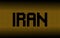 Iran text on radioactive warning symbols illustration