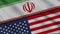 Iran and USA Flags, Breaking News, Political Diplomacy Crisis Concept