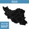 Iran vector map with title