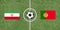 Iran vs Portugal international soccer match flags on football field