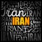 Iran wallpaper word cloud, travel concept