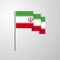 Iran waving Flag creative background