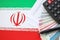 Iranian business calculations on table with iranian money and pen