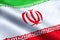 Iranian flag waving texture fabric background, crisis of iran for nuclear