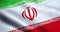 Iranian flag waving texture fabric background, crisis of iran for nuclear atomic risk