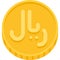 Iranian rial coin icon, currency of Iran