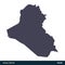 Iraq - Asia Countries Map Icon Vector Logo Template Illustration Design. Vector EPS 10.