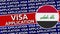 Iraq Circular Flag with Visa Application Titles