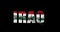 Iraq country name on transparent background. Word animation with waving national flag