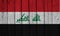 Iraq Flag Over Wood Planks