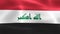 Iraq flag - realistic waving fabric flag