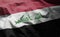Iraq Flag Rumpled Close Up