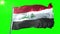 Iraq flag seamless looping 3D rendering video. Beautiful textile cloth fabric loop waving