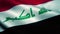 Iraq flag waving in the wind. National flag of Iraq. Sign of Iraq seamless loop animation. 4K