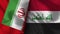 Iraq and Iran Realistic Flag â€“ Fabric Texture Illustration