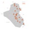 Iraq map with administrative divisions.