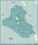 Iraq Map - Vintage Detailed Vector Illustration