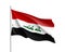 Iraq national flag, realistic vector illustration