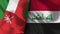 Iraq and Oman Realistic Flag â€“ Fabric Texture Illustration