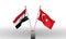 Iraq and Turkey flags