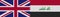 Iraq and United Kingdom British Britain Fabric Texture Flag â€“ 3D Illustrations