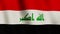 Iraq waving flag footage background abstract symbol. Iraqi government or military ensign shows democracy - seamless video