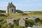 Ireland Aran island ruin church and tombs