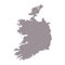 Ireland blank map silhouette