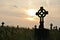 Ireland cemetery at sunset 1