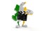 Ireland character holding clapboard