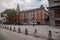 Ireland. Cork. The historic red brick building of the Customs House, now home to the prestigious Crawford Art Gallery Cork