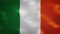 Ireland, Dublin, Irish, flag, banner, cloth, background, loop, dense, fabric, texture, textured, wavers, realistic