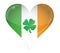 Ireland Flag Heart Glossy and clover