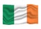Ireland Flag Icon. National Flag Banner. Cartoon Vector illustration